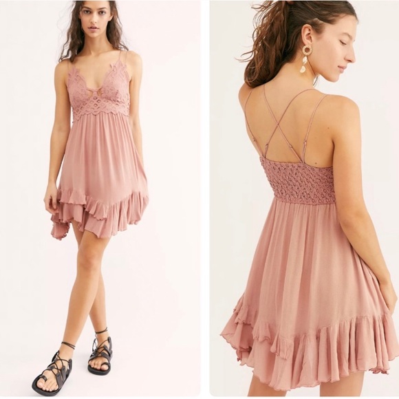 Free People Dresses & Skirts - NWT Free People Adella Slip Dress - Rose